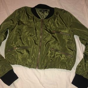 Love Culture Olive Green Bomber Jacket